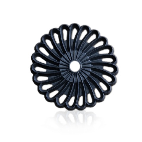 flor individual negra redonda FLOR REDONDA