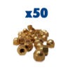 TUERCAS CIEGAS BRONCE X100 ó X 50 U.